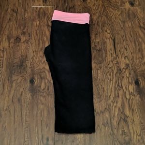 Pink and black leggings